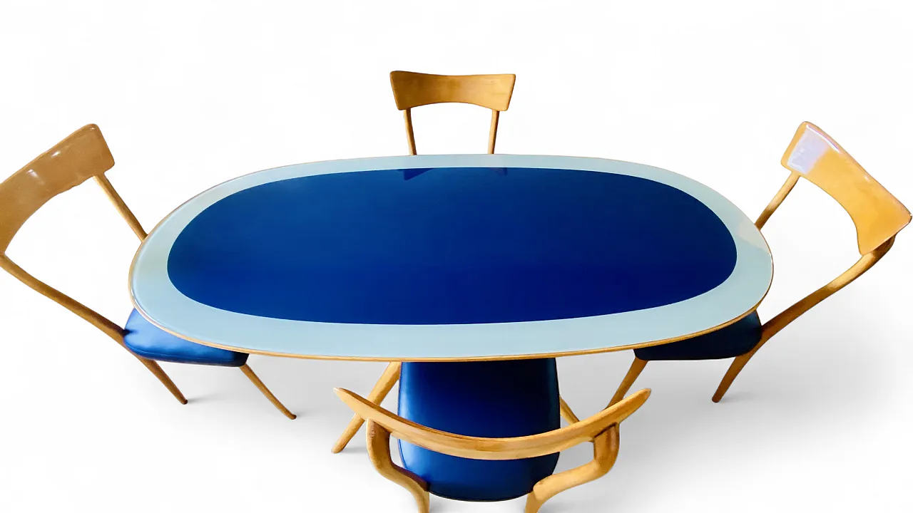 Table and 4 Chairs by Ico Parisi, 50s 8