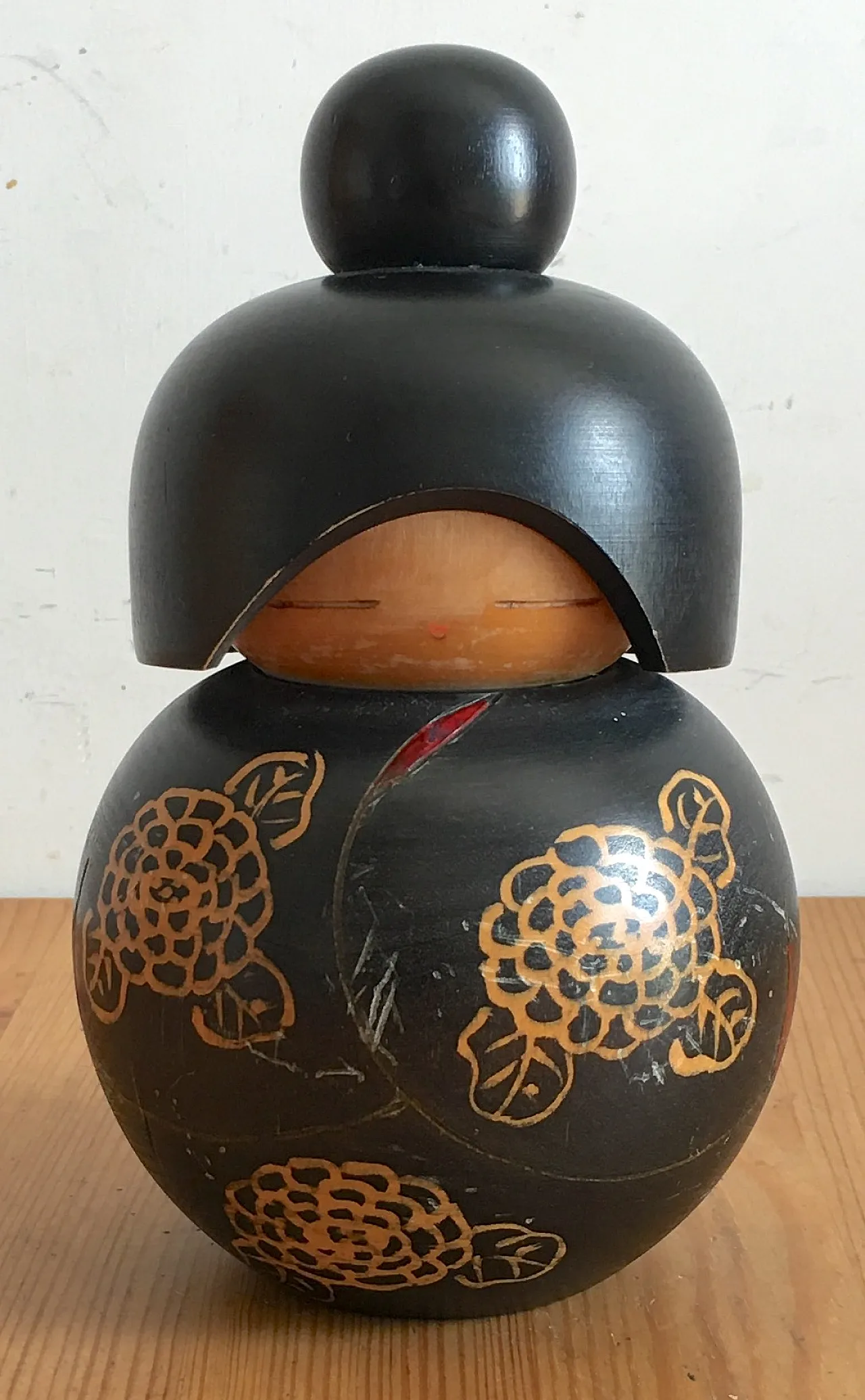 Bambola Japanese Sosaku Kokeshi, anni '70 1