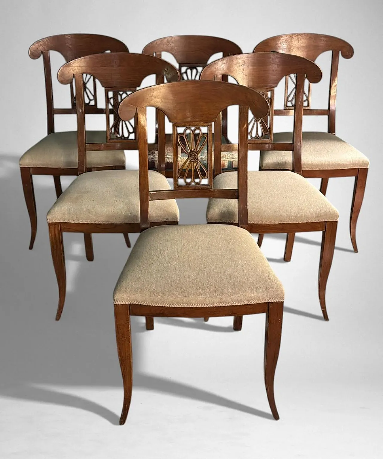 6 Chairs in Biedermeier style, early 20th century 5
