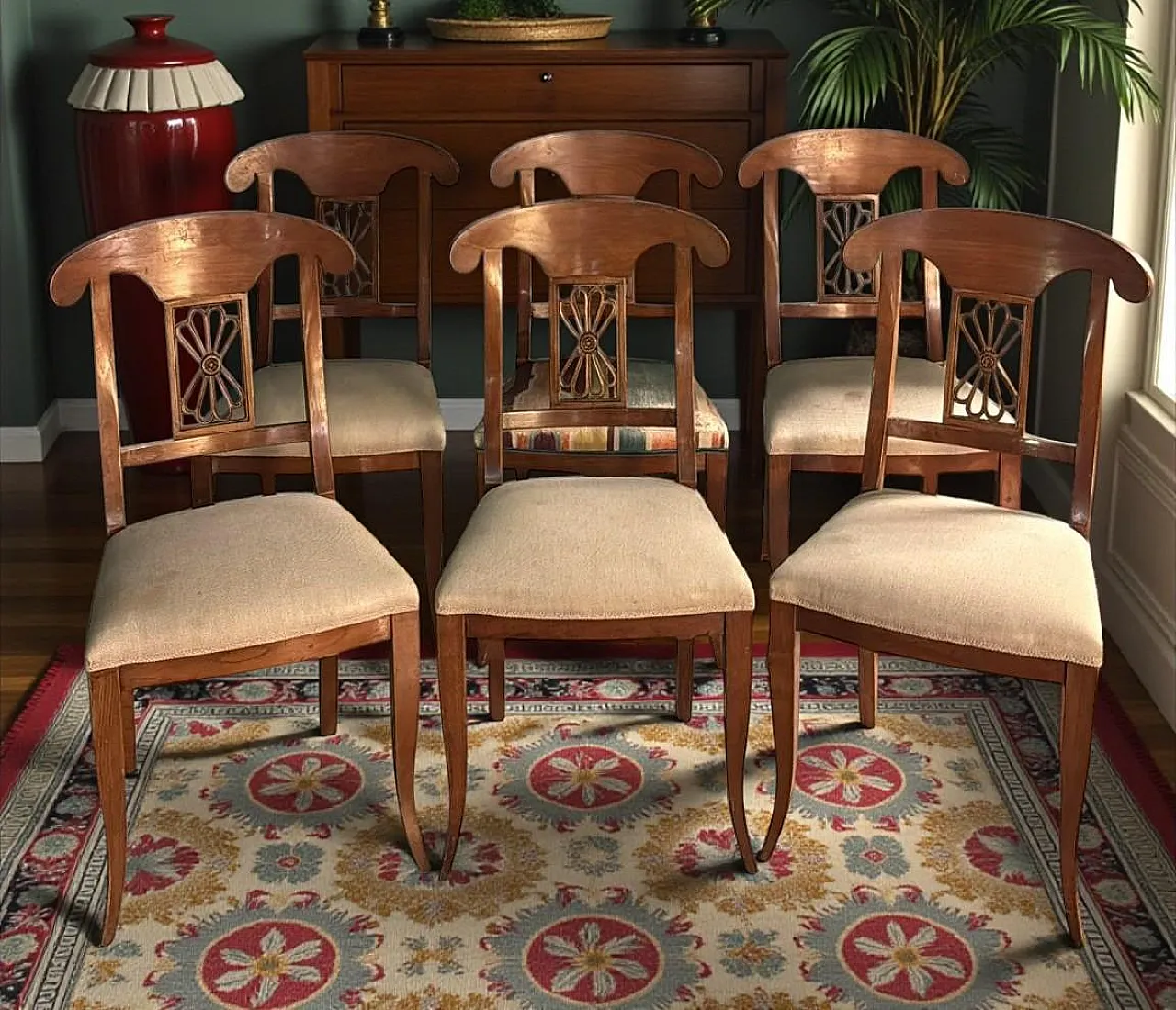 6 Chairs in Biedermeier style, early 20th century 17