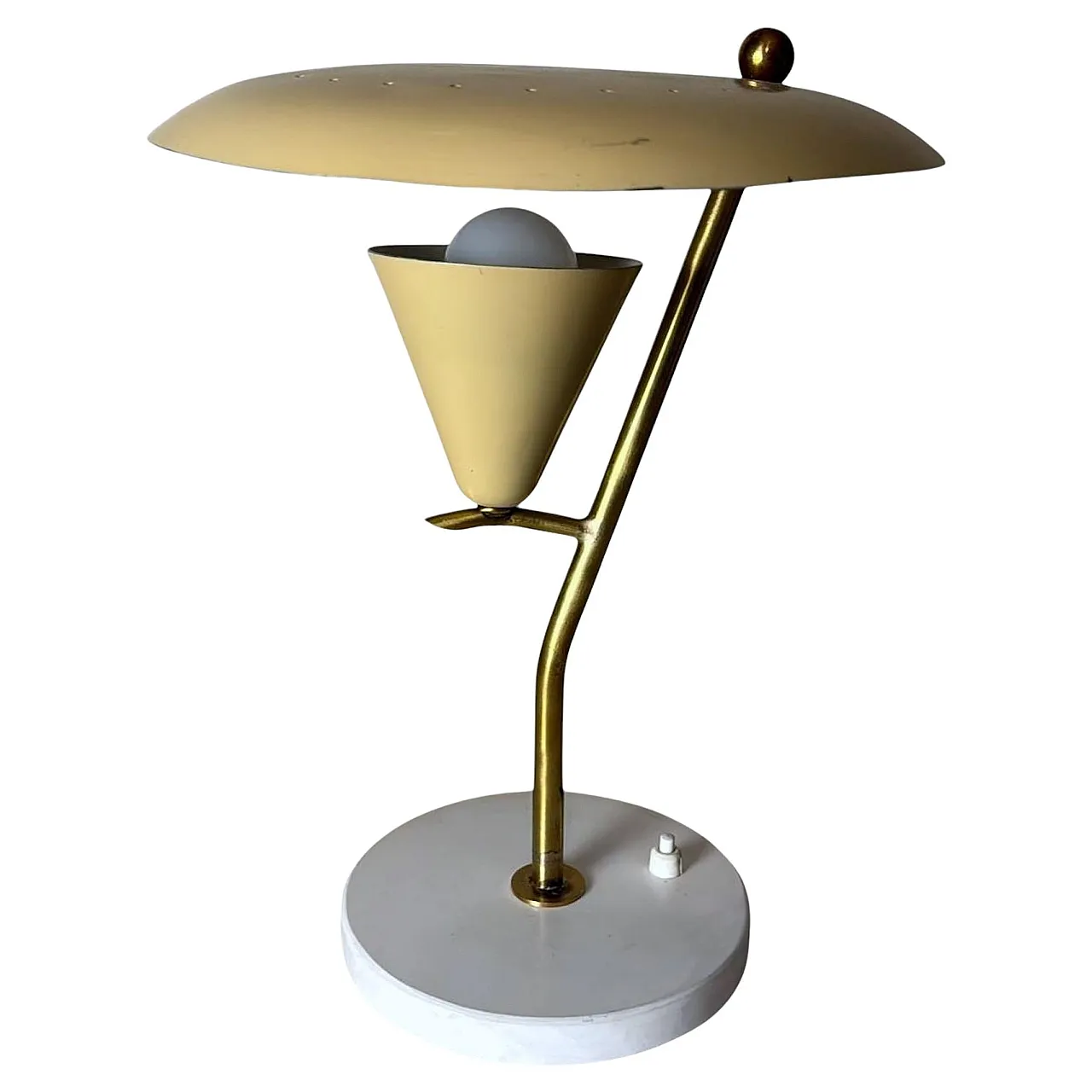 Adjustable table lamp in metal and brass, 1960s 1