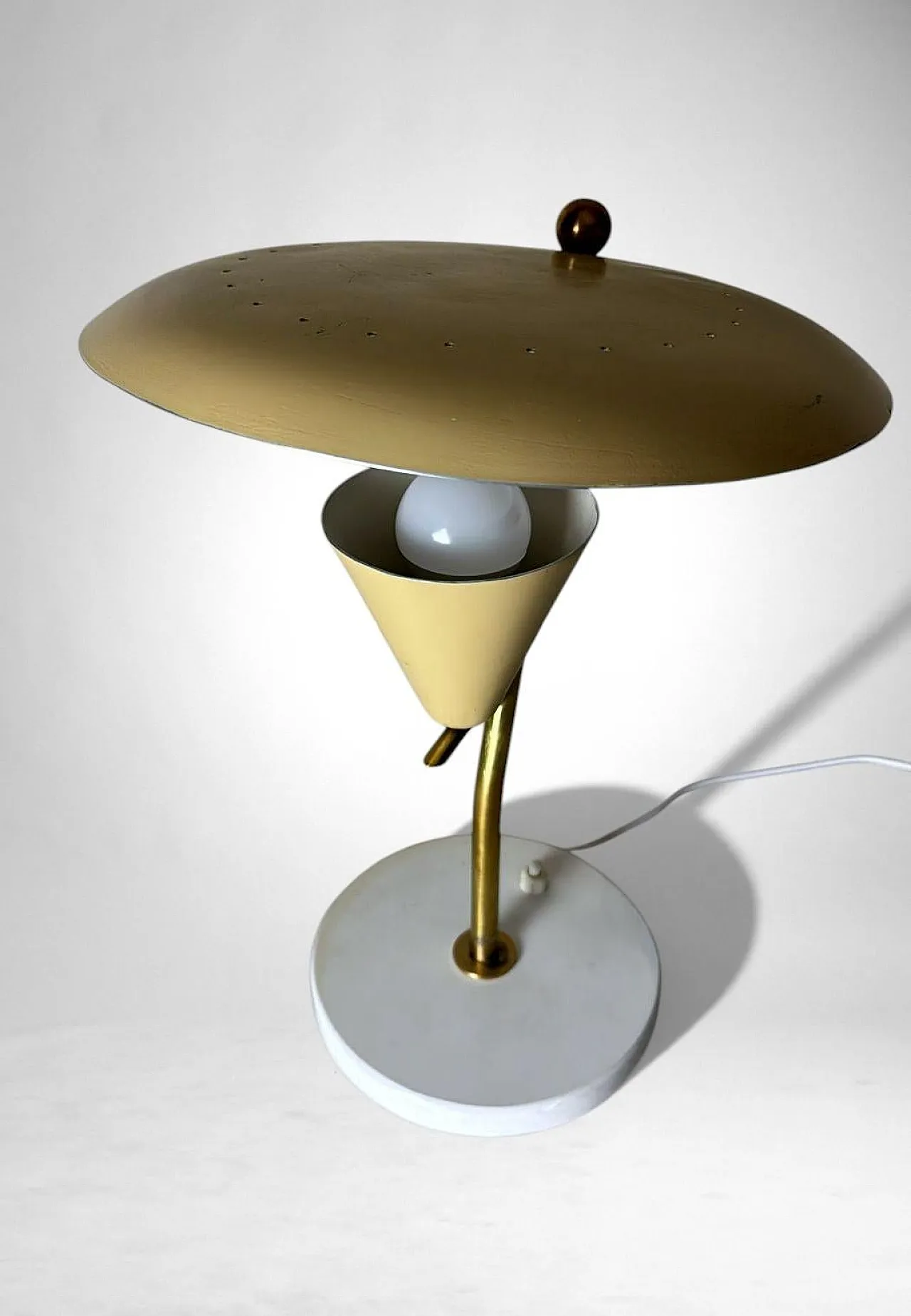 Adjustable table lamp in metal and brass, 1960s 3