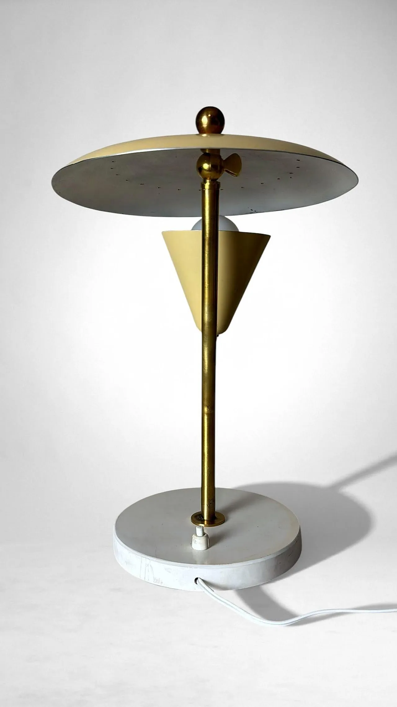 Adjustable table lamp in metal and brass, 1960s 5