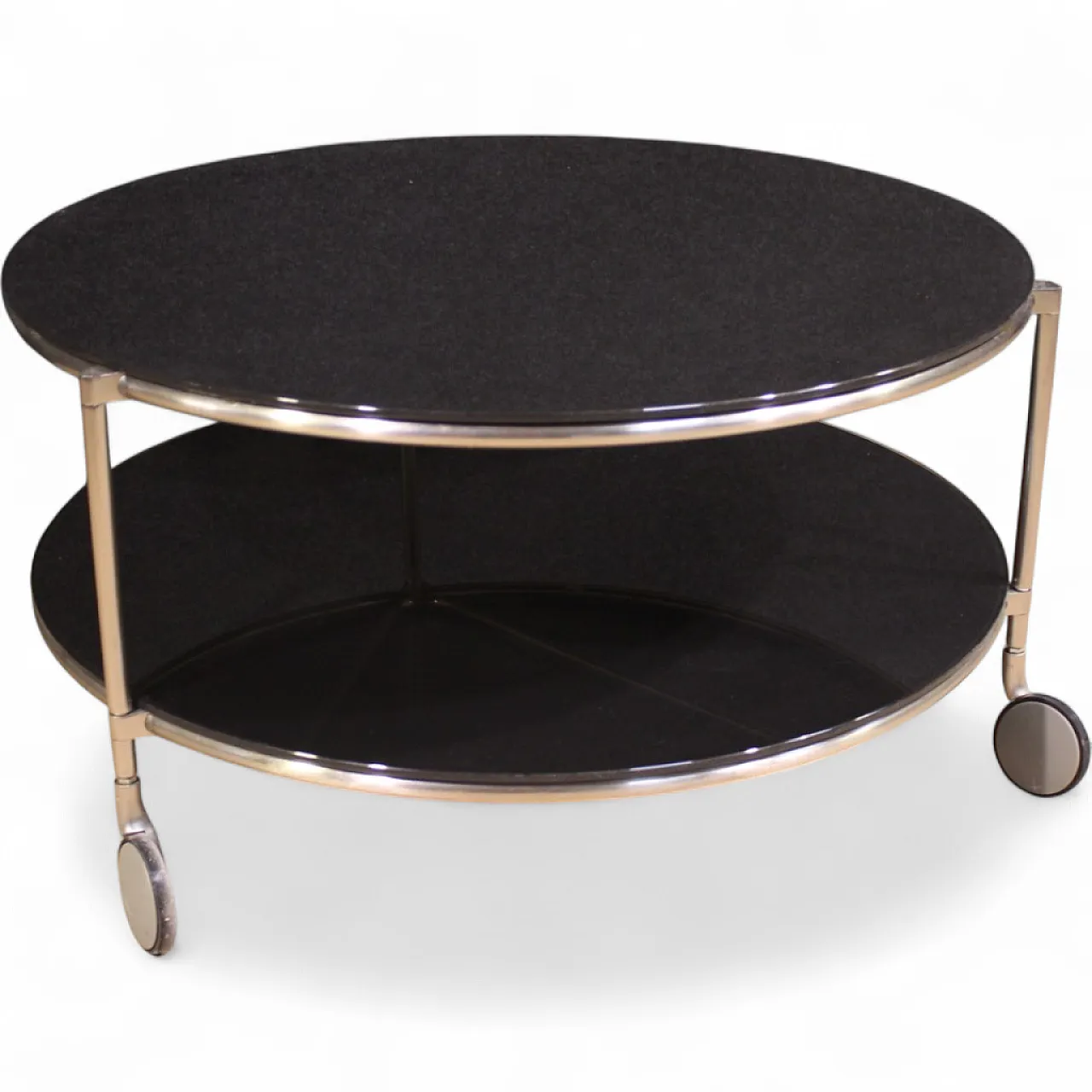 Coffee table on wheels, 80s 14