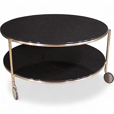 Coffee table on wheels, 80s