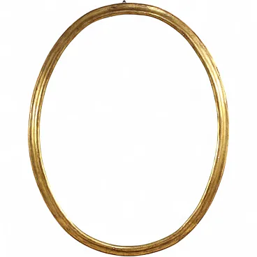 Italian oval golden frame, 19th century