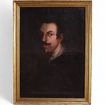 Antique Spanish painting portrait of a gentleman from the 18th century