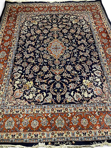 Elegant Persian Kum carpet, 80s