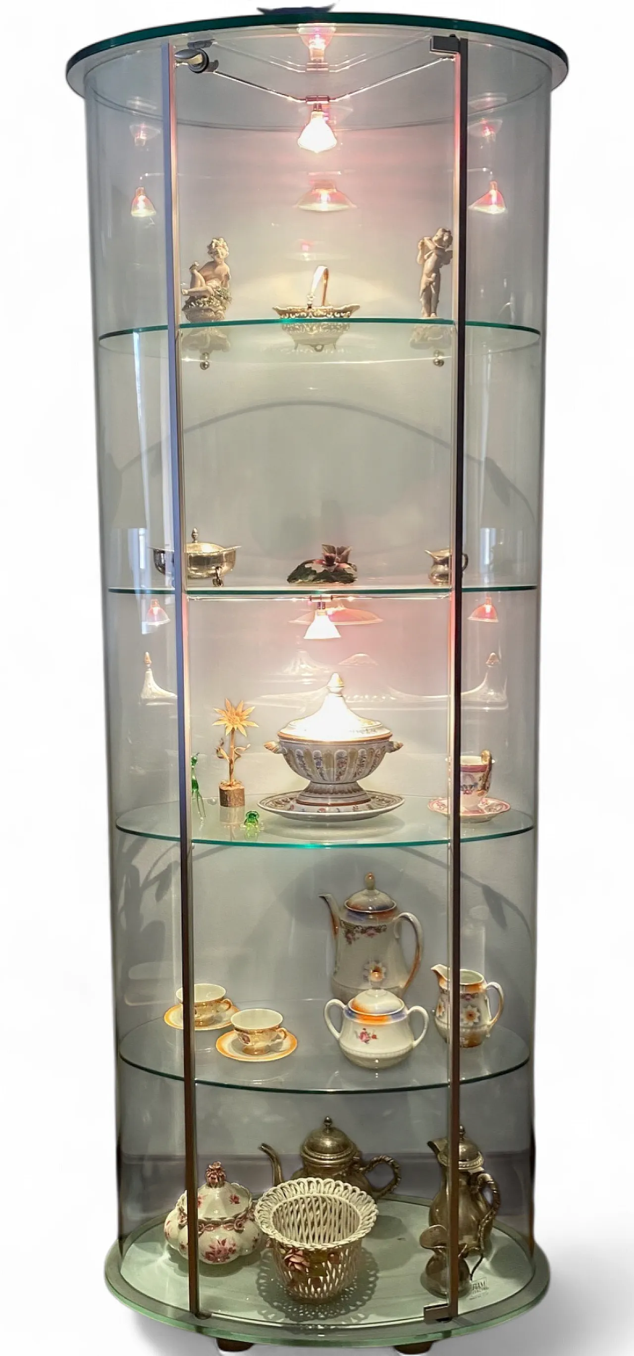 Modern display cabinet with lighting, 80s 4