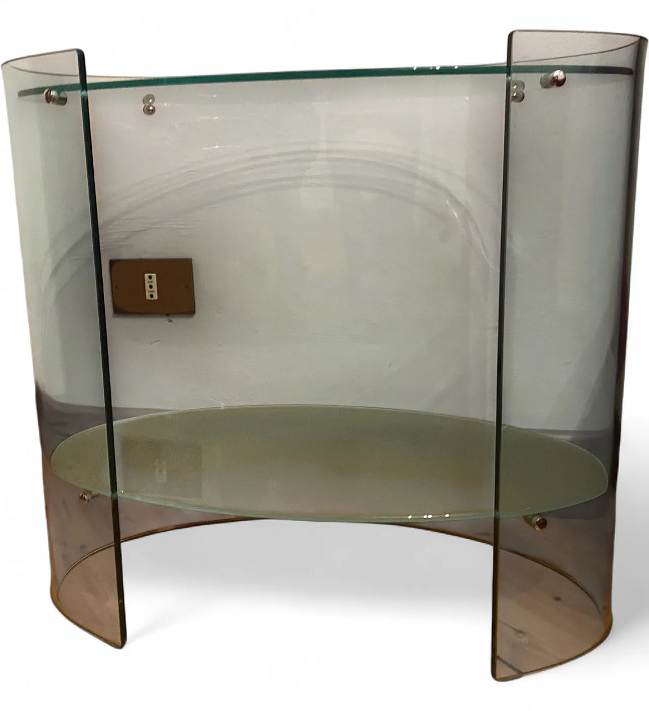 Pair of Pitti elliptical bedside tables, 90s 4