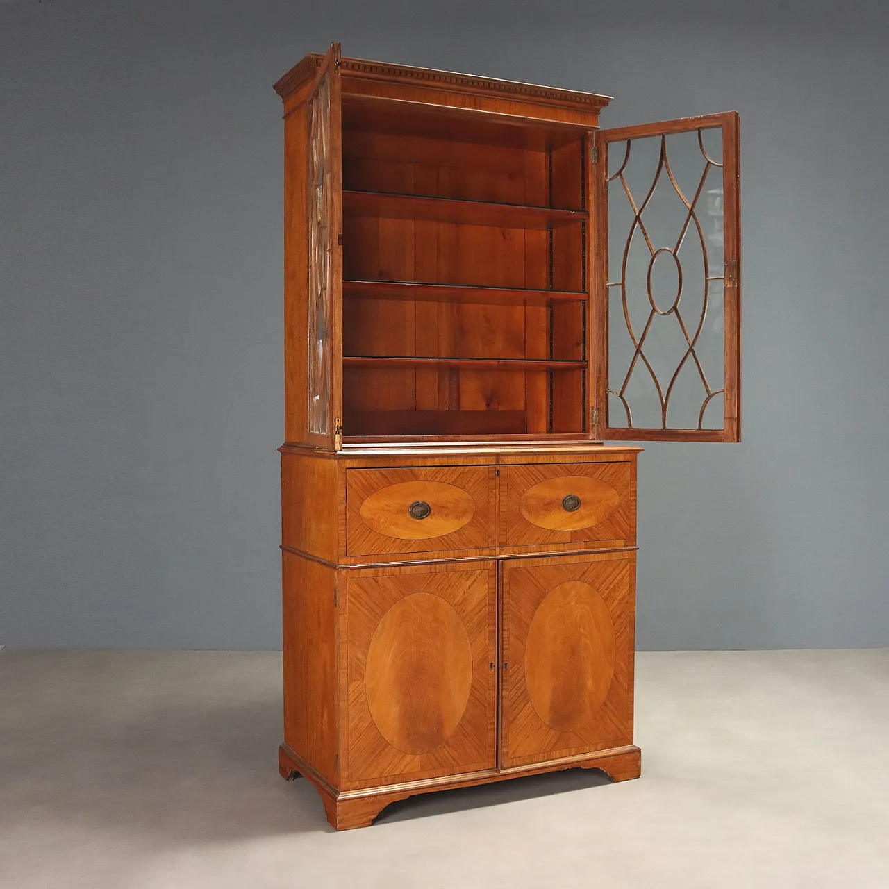 English satinwood bookcase, late 19th century 4
