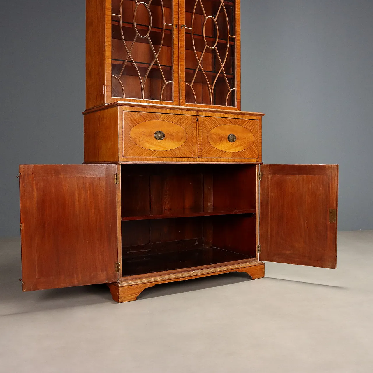 English satinwood bookcase, late 19th century 7