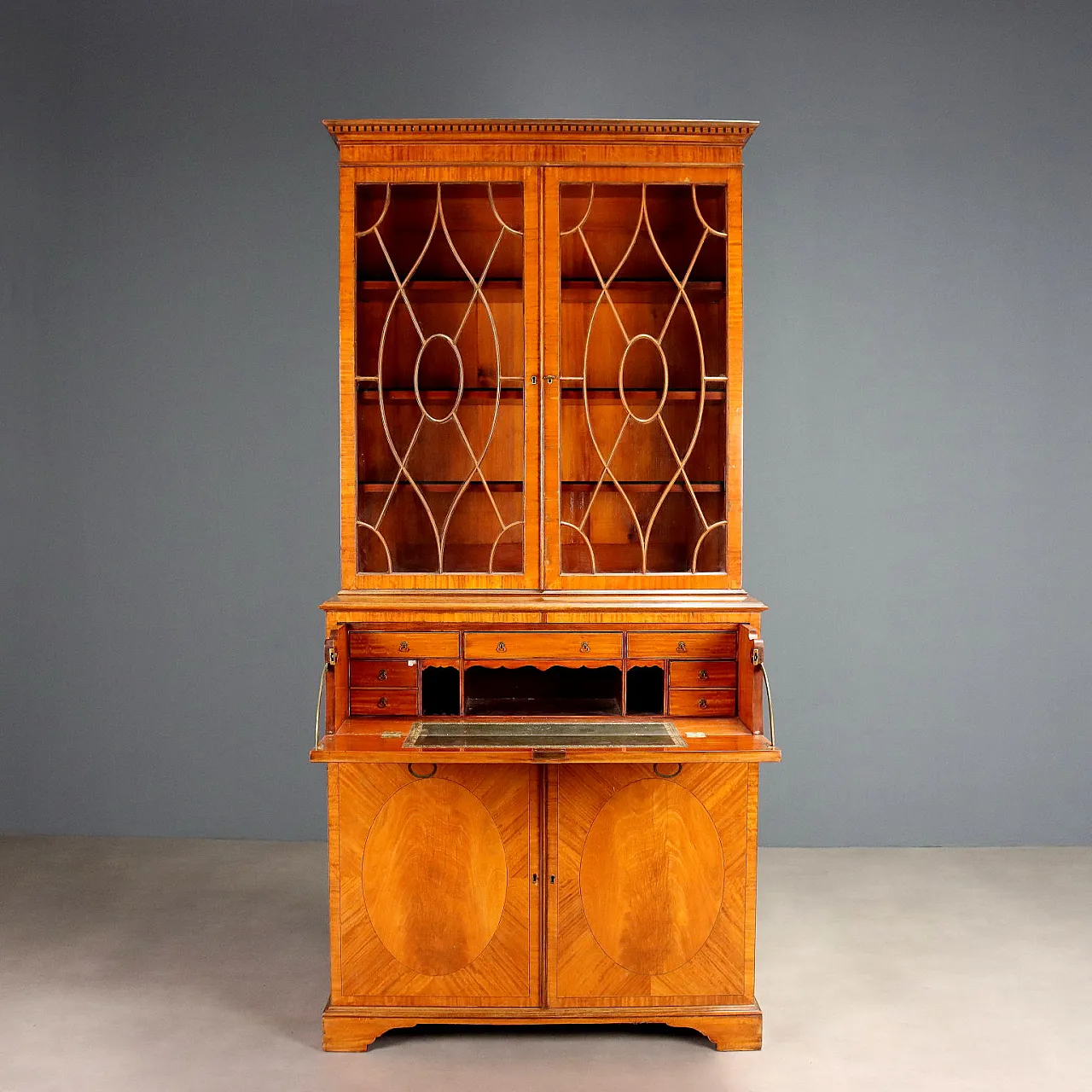 English satinwood bookcase, late 19th century 8