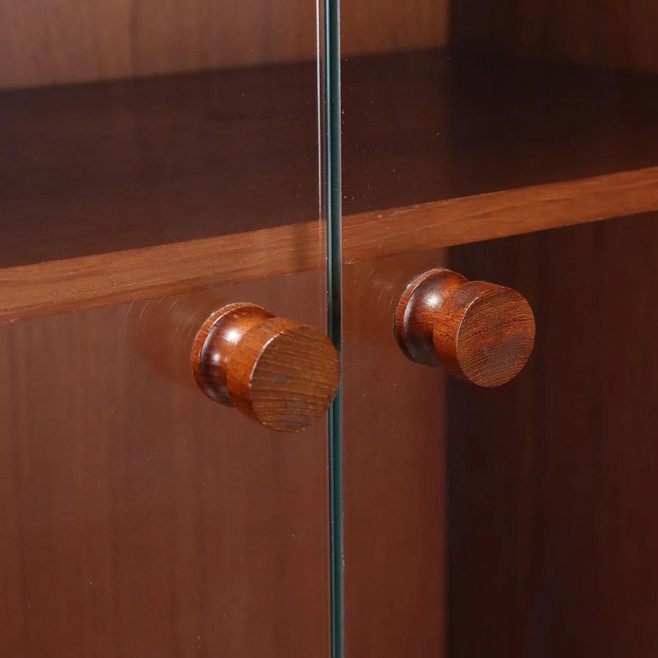 Mobile vetrina in teak e vetro, anni '60 4