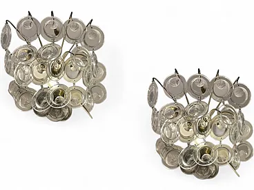 Pair of glass sconces, 1960s