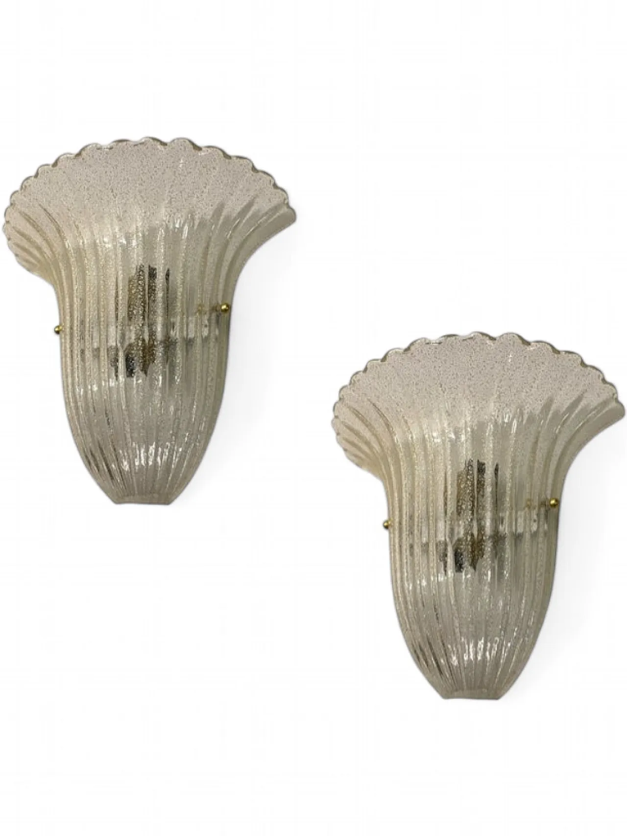 Pair of Murano glass wall lights, 1980s 11