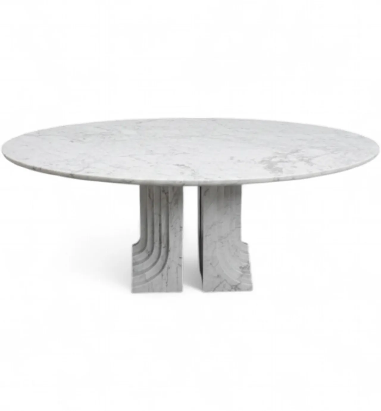 Samo Carrara marble dining table by Carlo Scarpa for Simon, 80s 12