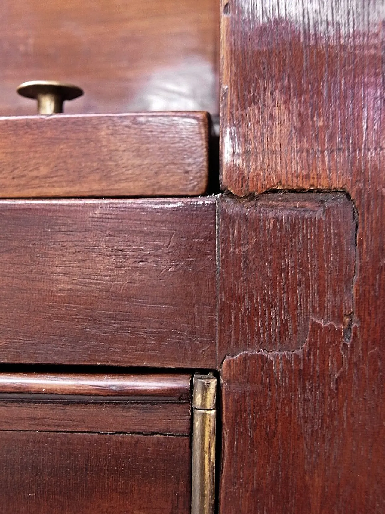 Secretaire a cilindro in mogano lucido, fine '800 17