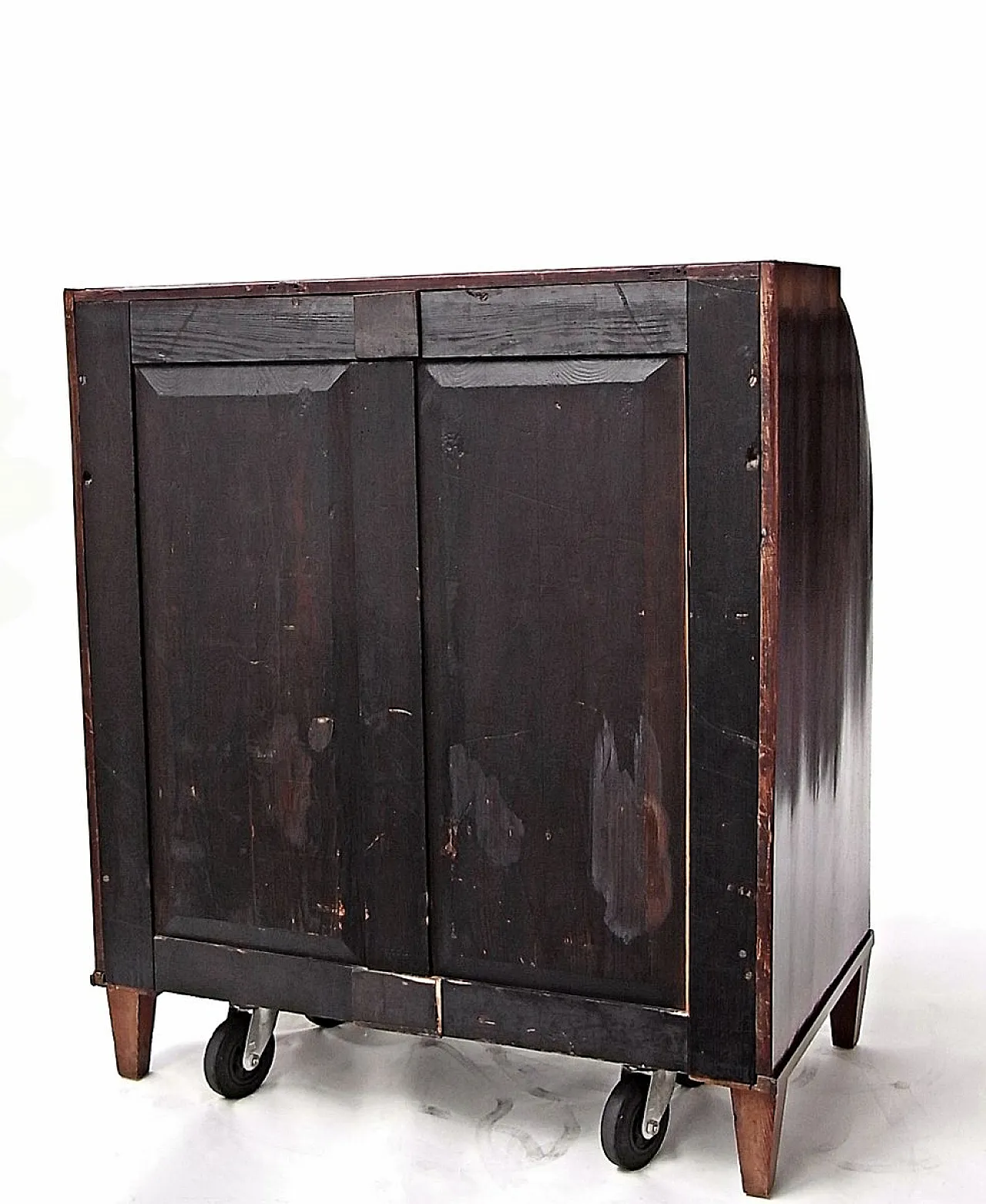 Secretaire a cilindro in mogano lucido, fine '800 25