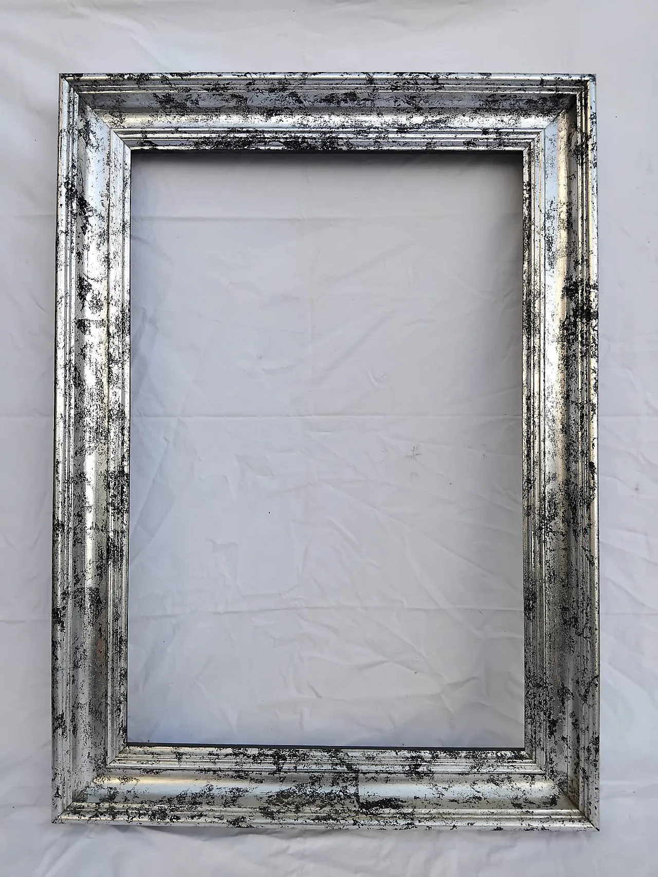Wooden frame with silver leaf, 90s 3
