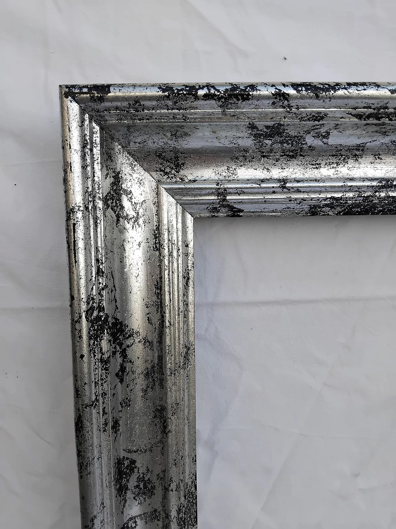 Wooden frame with silver leaf, 90s 4