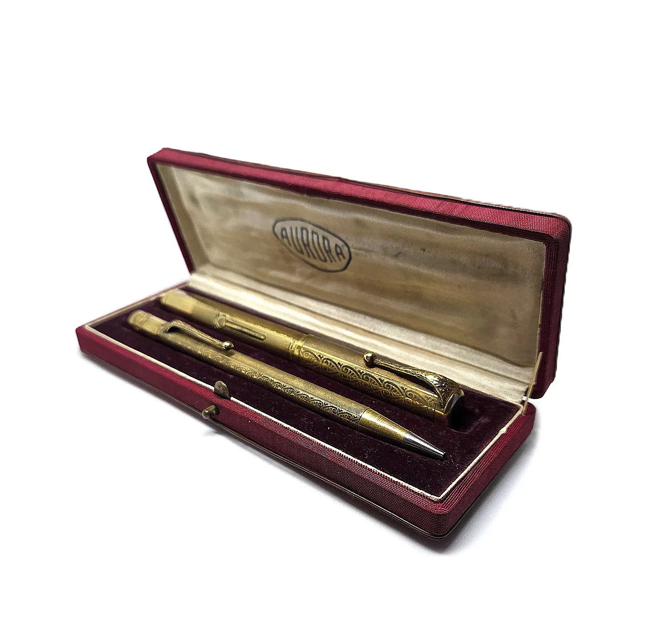 Aurora Set Lever Fountain Pen mechanical Pencil 14KR, 30s 4