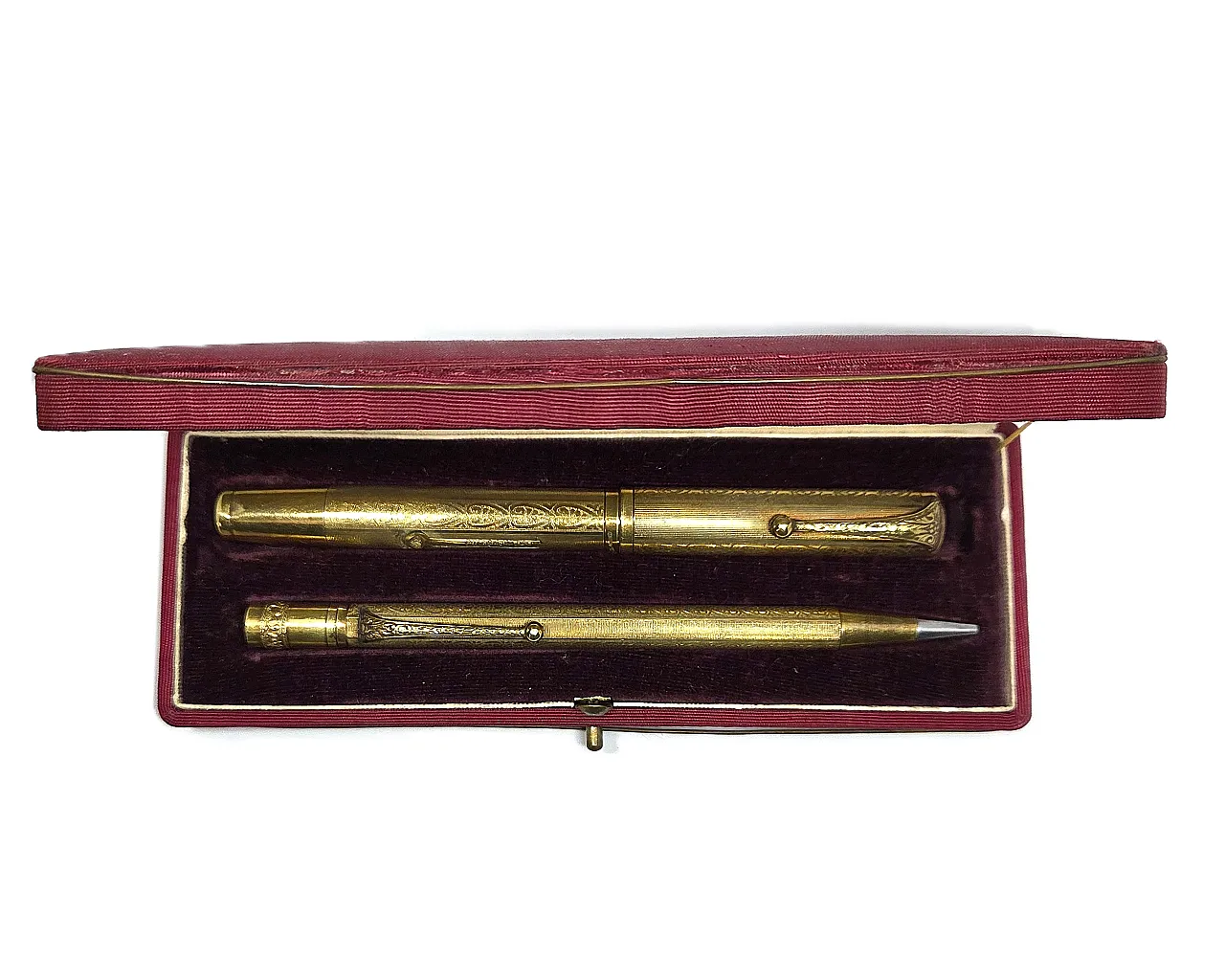 Aurora Set Lever Fountain Pen mechanical Pencil 14KR, 30s 5