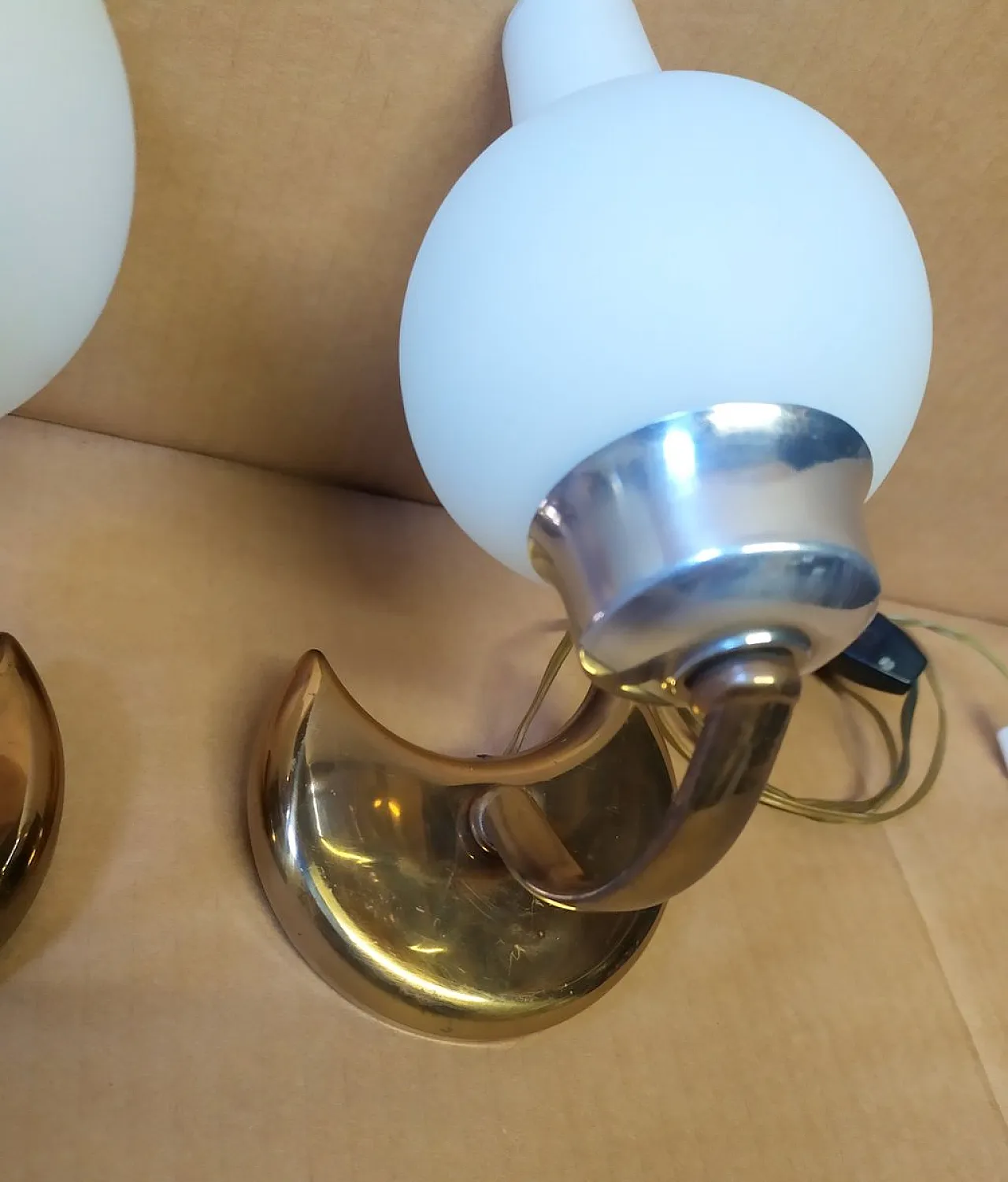 Pair of small wall lights by Stilnovo, 1950s 6