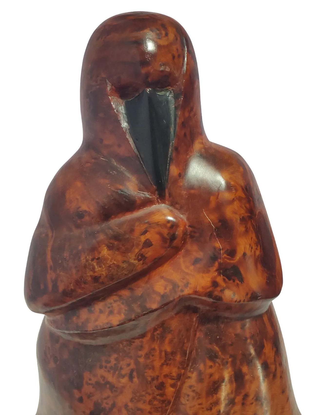 Scultura in radica di Tuia raffigurante donna con hijab, anni '60 14