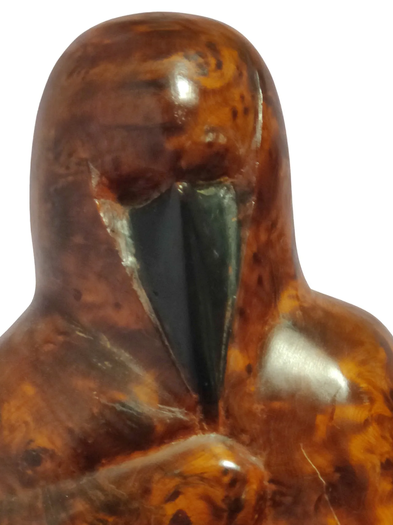 Scultura in radica di Tuia raffigurante donna con hijab, anni '60 15