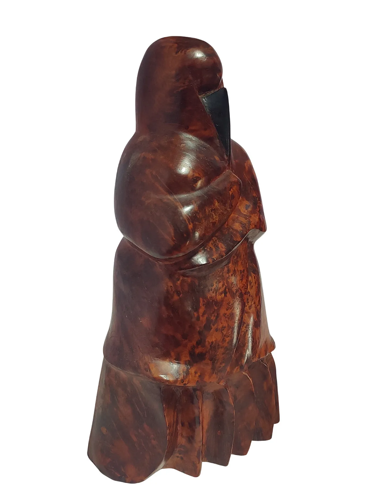 Scultura in radica di Tuia raffigurante donna con hijab, anni '60 17