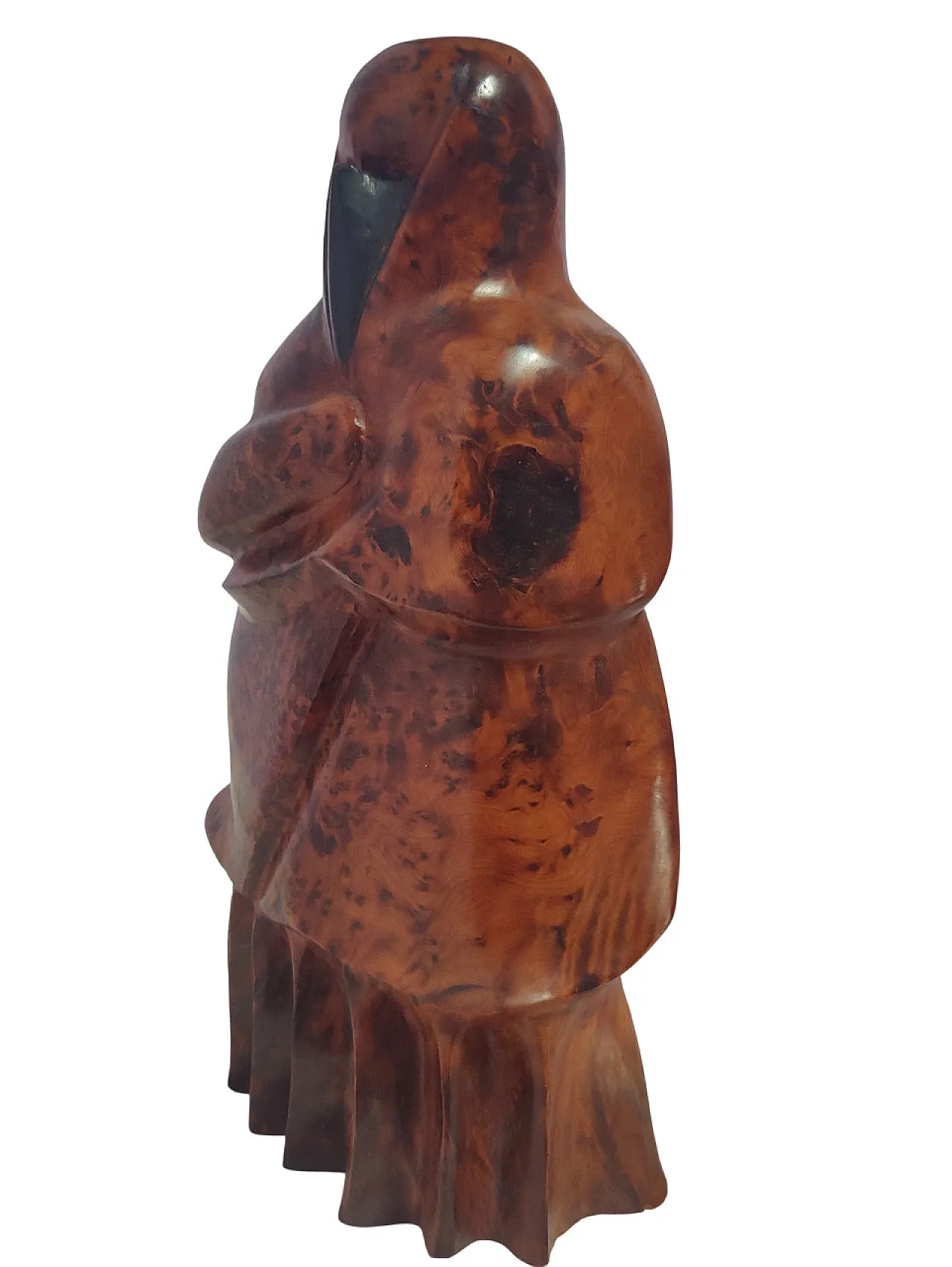 Scultura in radica di Tuia raffigurante donna con hijab, anni '60 19