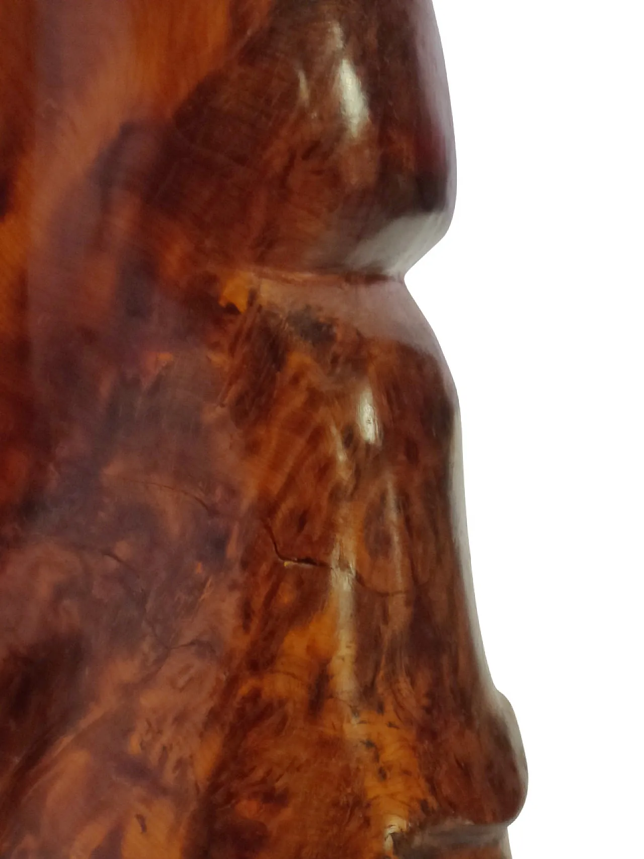 Scultura in radica di Tuia raffigurante donna con hijab, anni '60 23