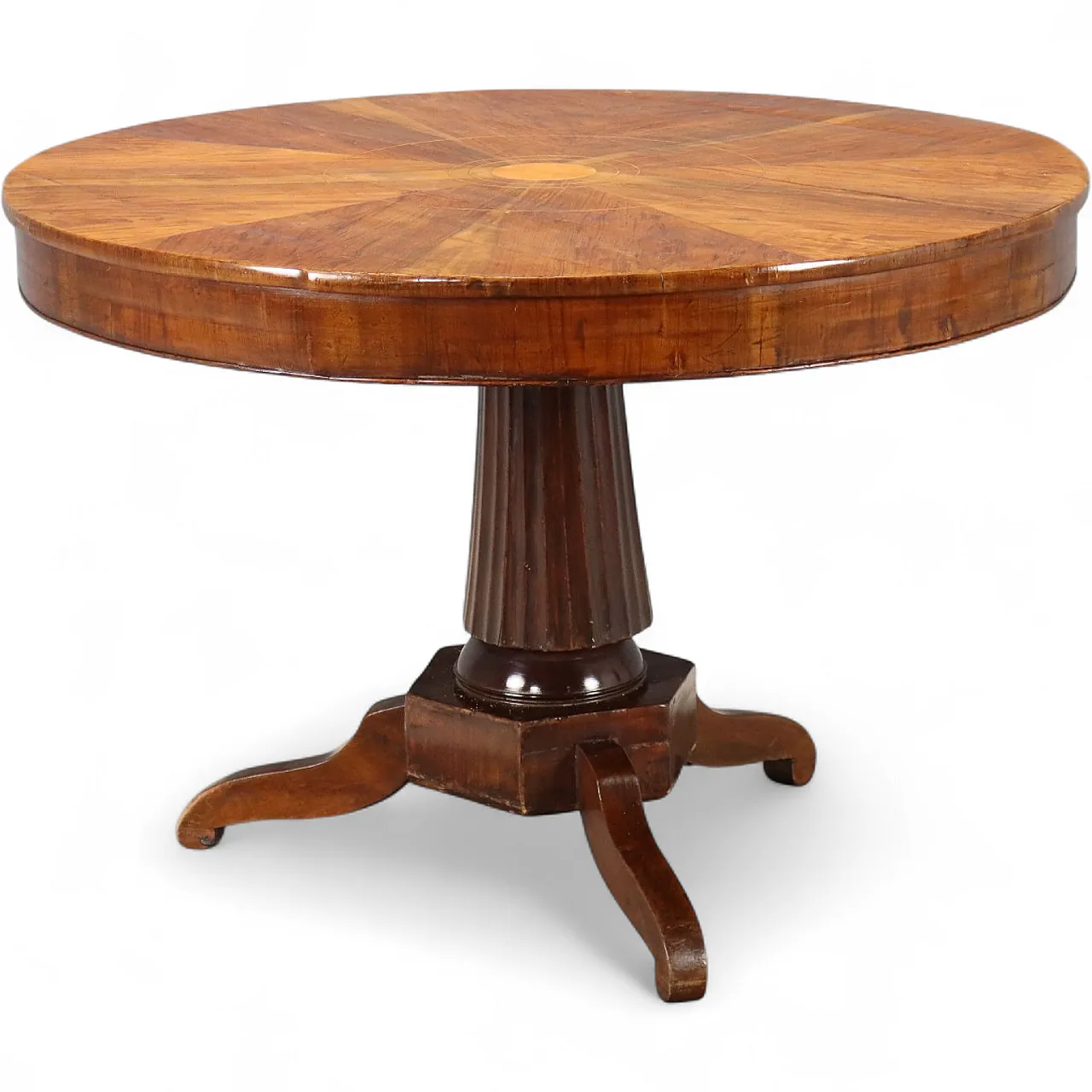 Tavolo rotondo in noce, metà '800 10
