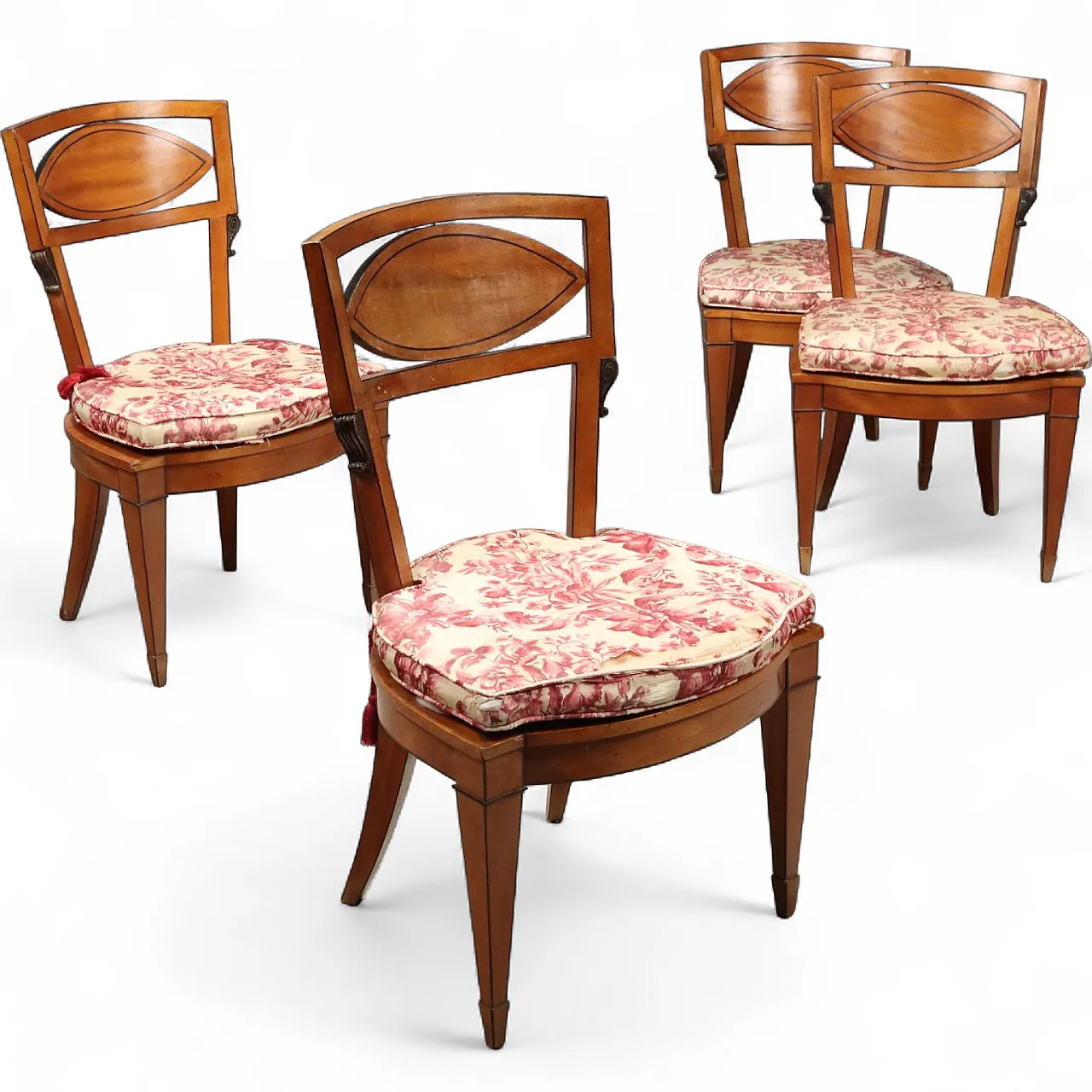 4 Sedie in mogano in stile Regency, inizio '900 11