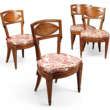 4 Sedie in mogano in stile Regency, inizio '900