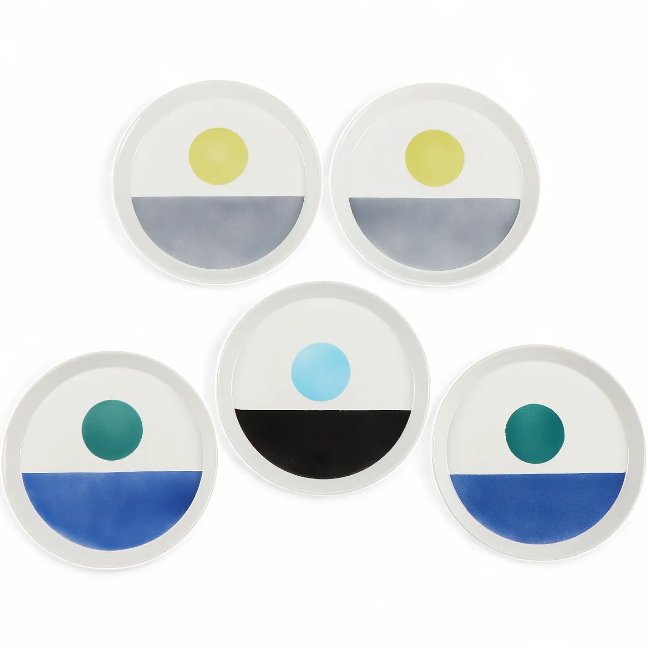 5 Piatti di Gio Ponti per Ceramiche Franco Pozzi, anni '60 2