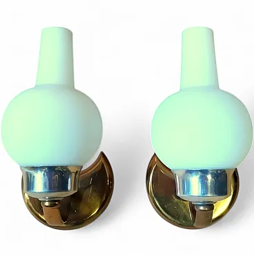 Pair of small wall lights by Stilnovo, 1950s