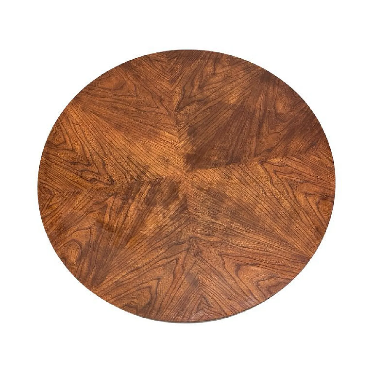 Art Deco wooden round coffee table, 1960s 1