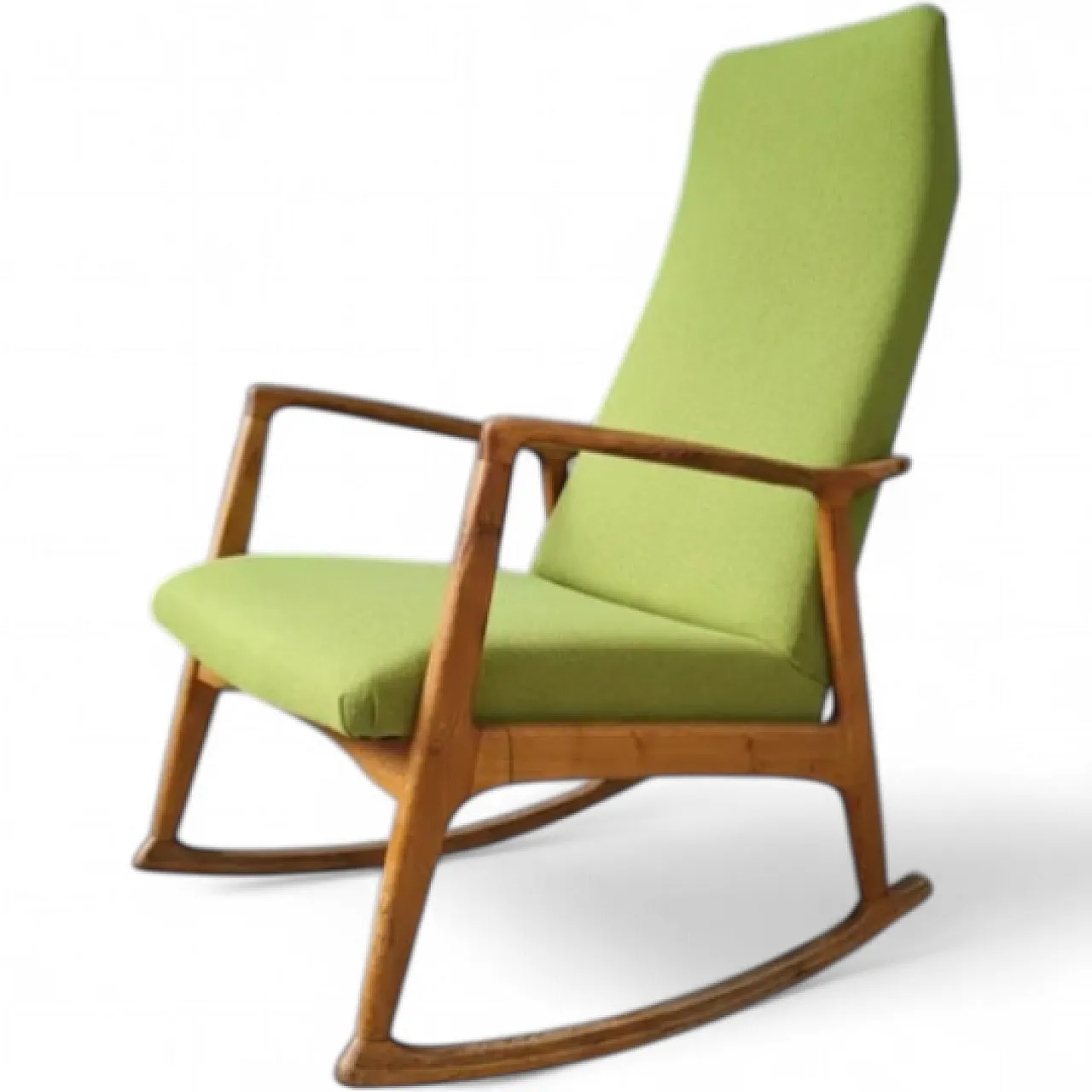 Sedia a dondolo in stile scandinavo Dřevotvar, fine '900 6