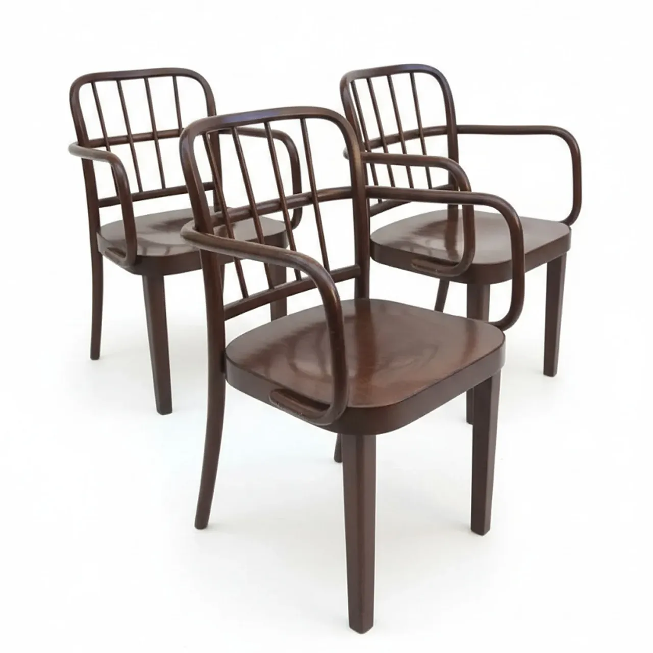 3 Poltrona Bentwood di Josef Hoffmann per Thonet, anni '50 1