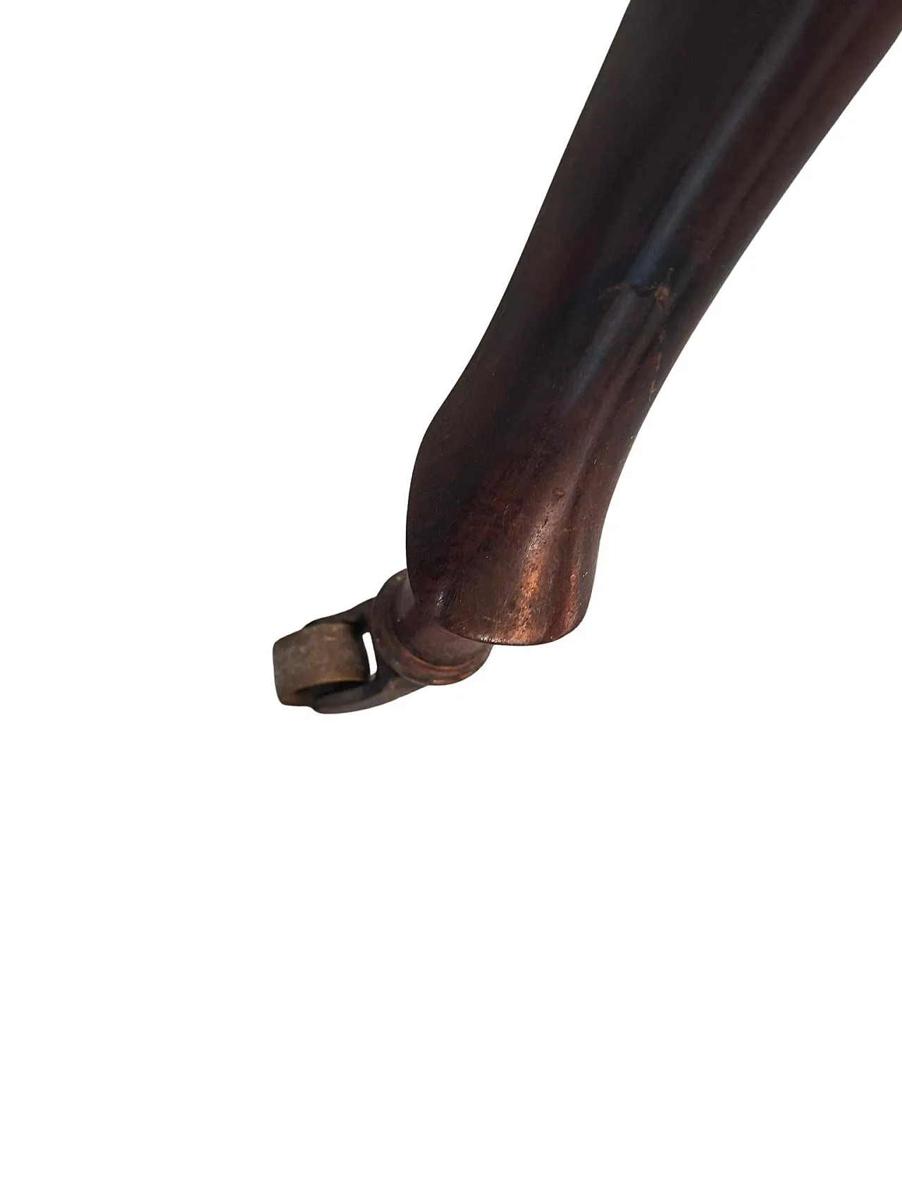 Table with 4 chairs in carved and inlaid cherry, 19th century 7