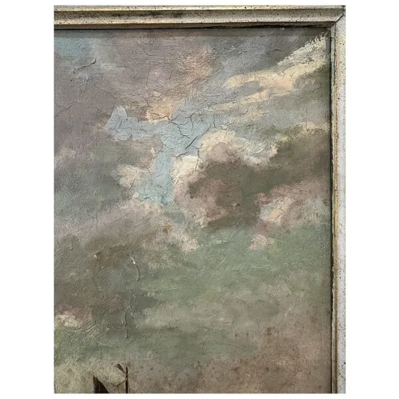 Navy with Sailing Ships in the Agitated Sea by A.Lahde, 19th century 7