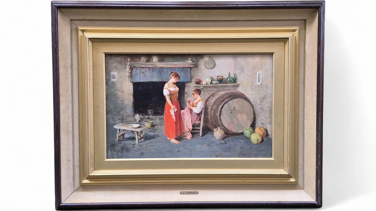 Girls in a Rural Environment by Vincenzo Caprile, 19th century 8