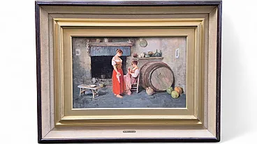 Girls in a Rural Environment by Vincenzo Caprile, 19th century