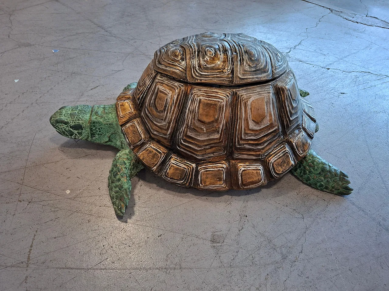 Metal turtle, artistic sculpture, 1990s 3