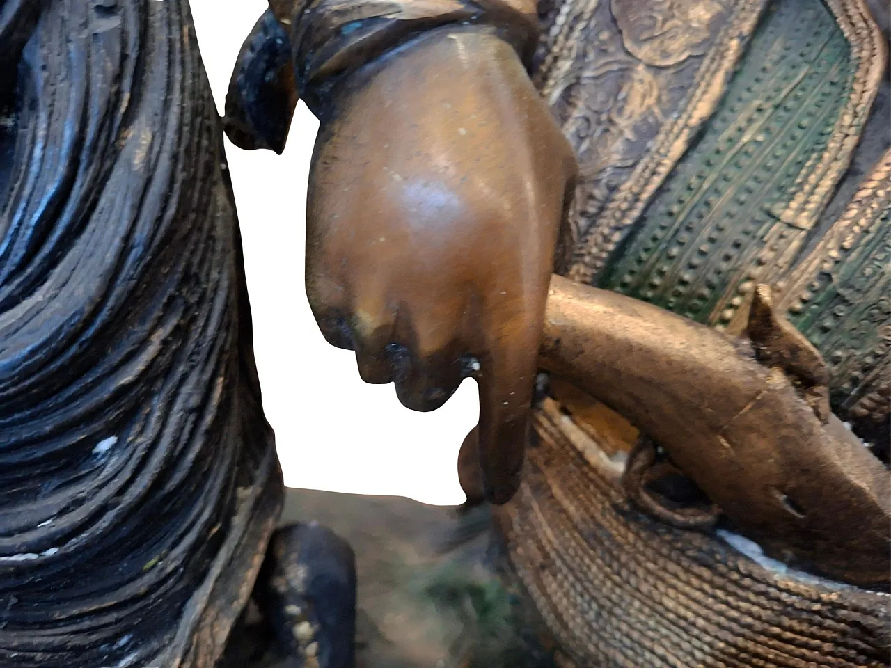 Oriental Knight on Horseback, bronze sculpture, 19th century 9