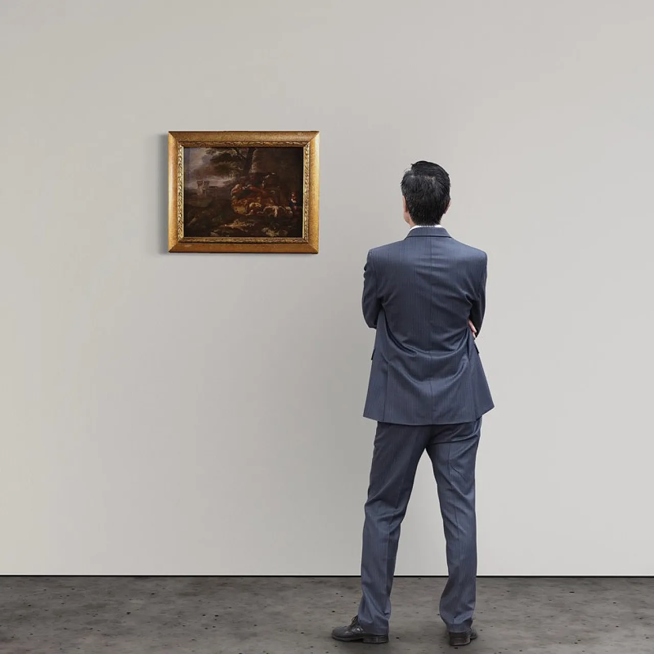 Italian painting landscape with pastoral scene, 18th century 2