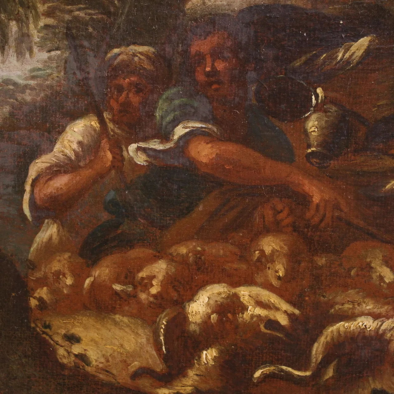 Italian painting landscape with pastoral scene, 18th century 5