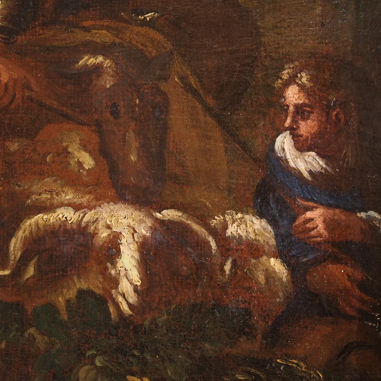 Italian painting landscape with pastoral scene, 18th century 11